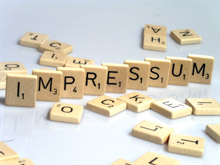 Scrabble-Buchstaben: Impressum