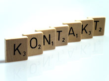 Scrabble-Buchstaben: Kontakt